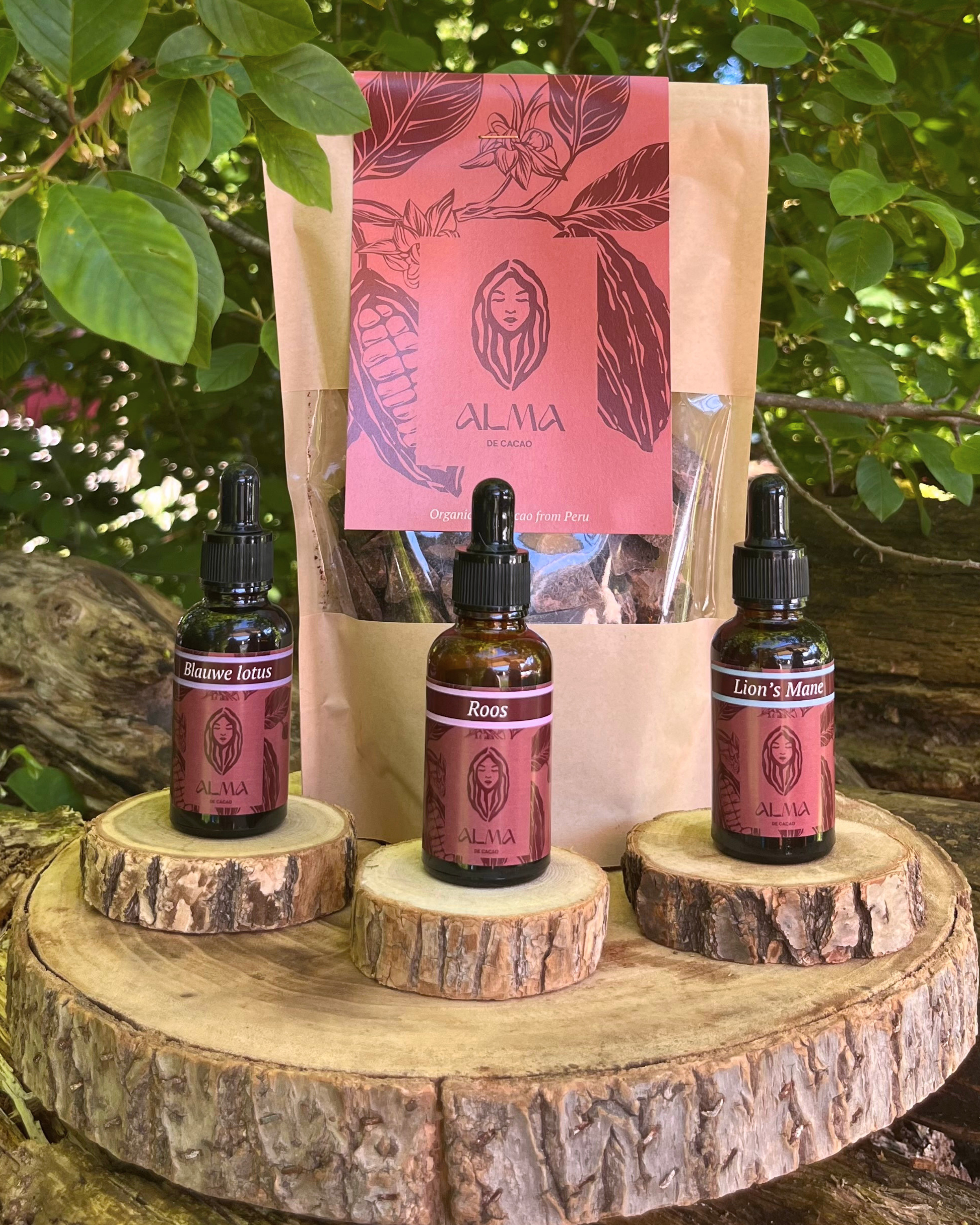 Openings Aanbieding: 125 gram Cacao + Tinctuur met 15% korting